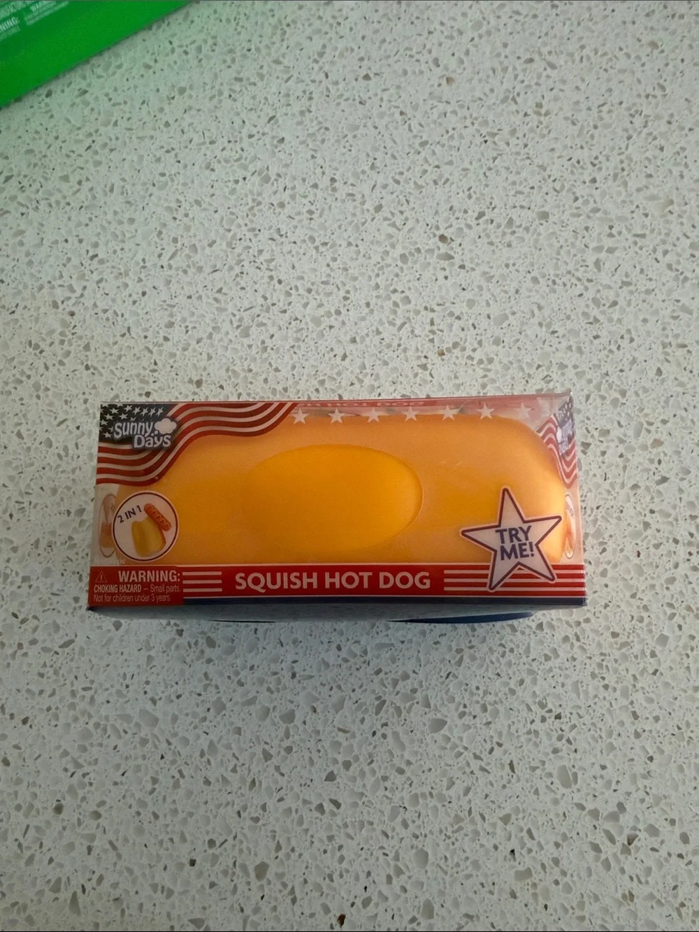 Squish Hot Dog Toy - Pink and Yellow Squishy Snack (Unbranded)